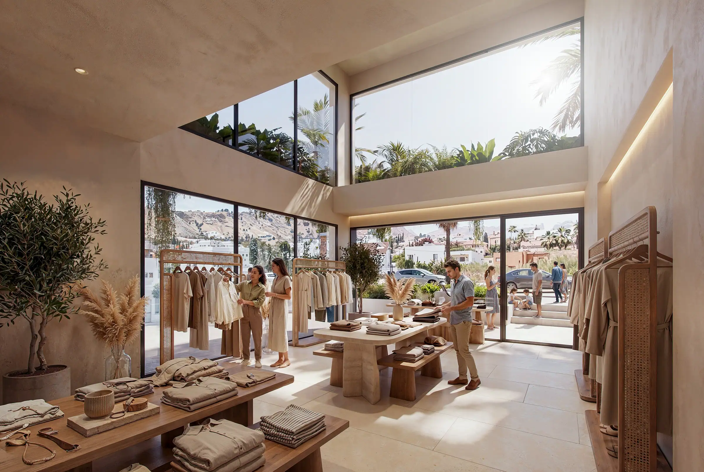 Double-height boutique