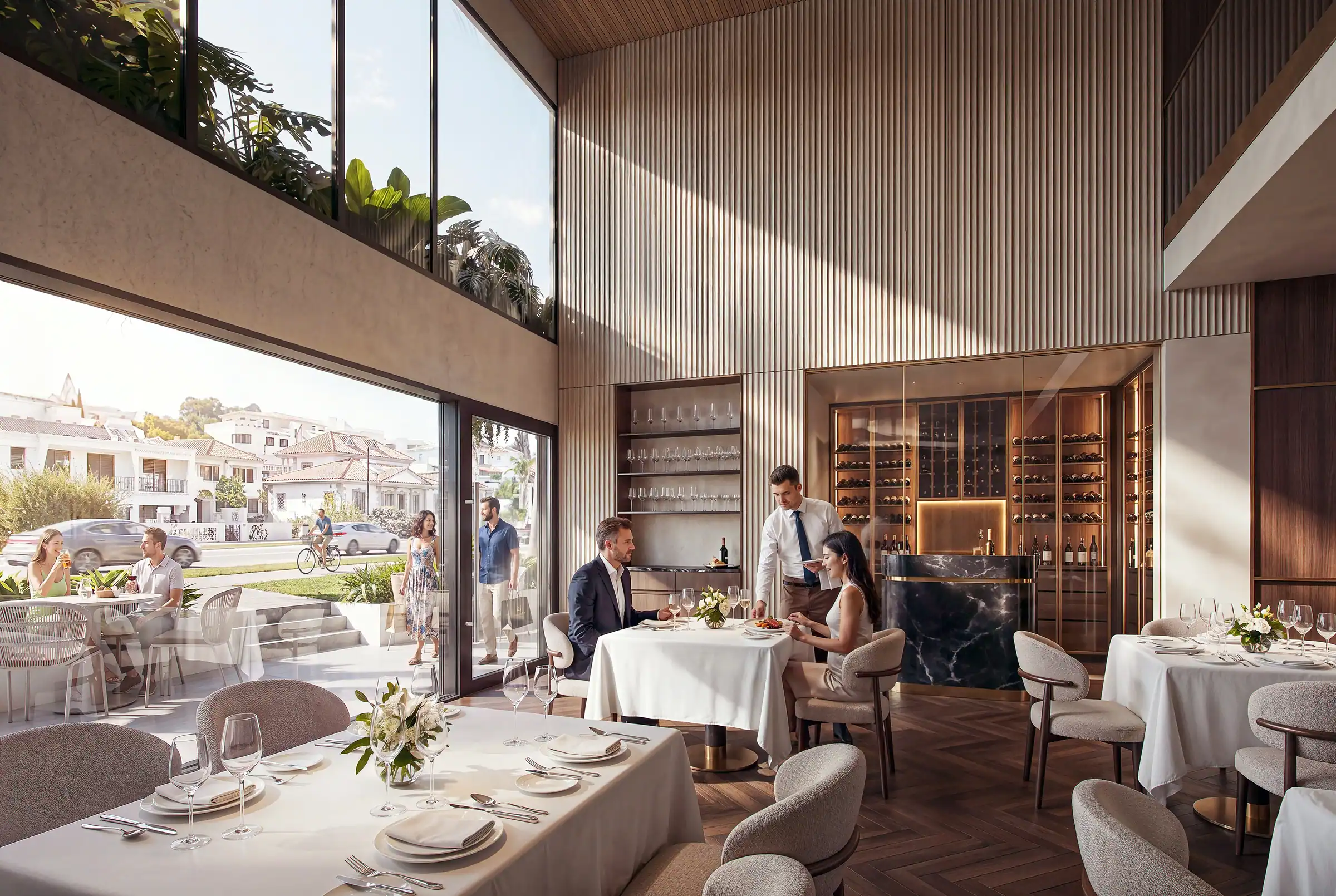 Restaurant on the ground floor